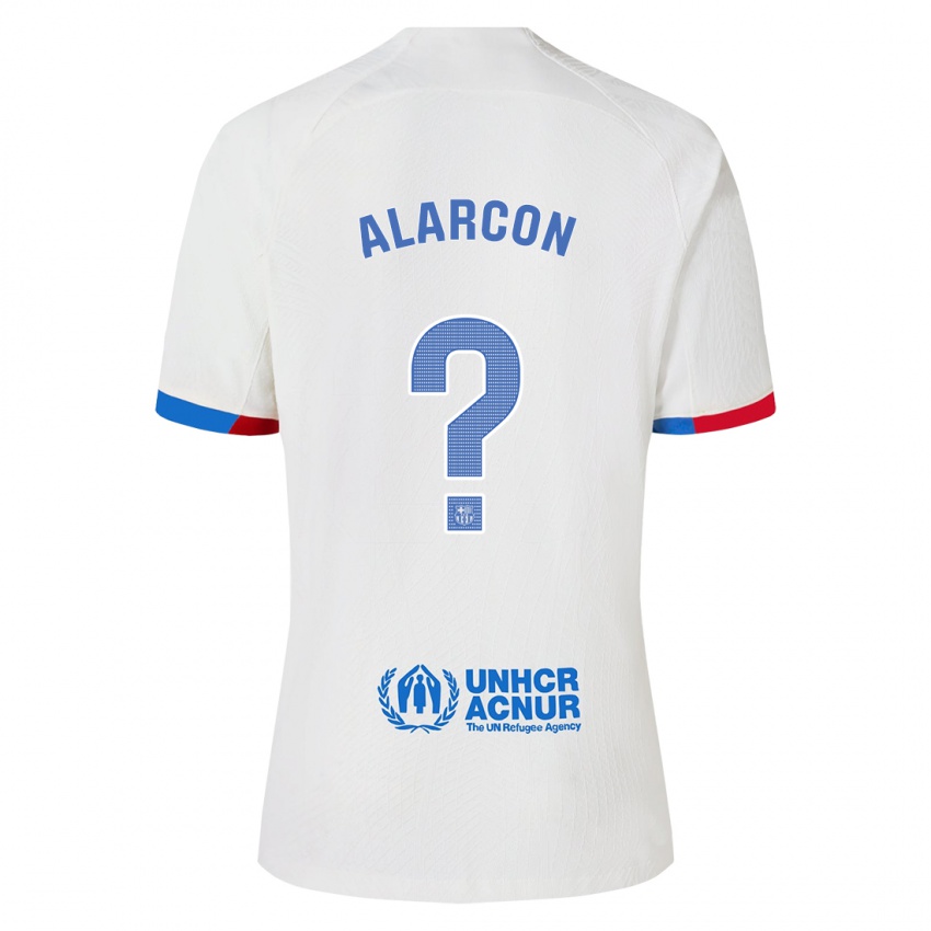 Niño Camiseta Angel Alarcon #0 Blanco 2ª Equipación 2023/24 La Camisa