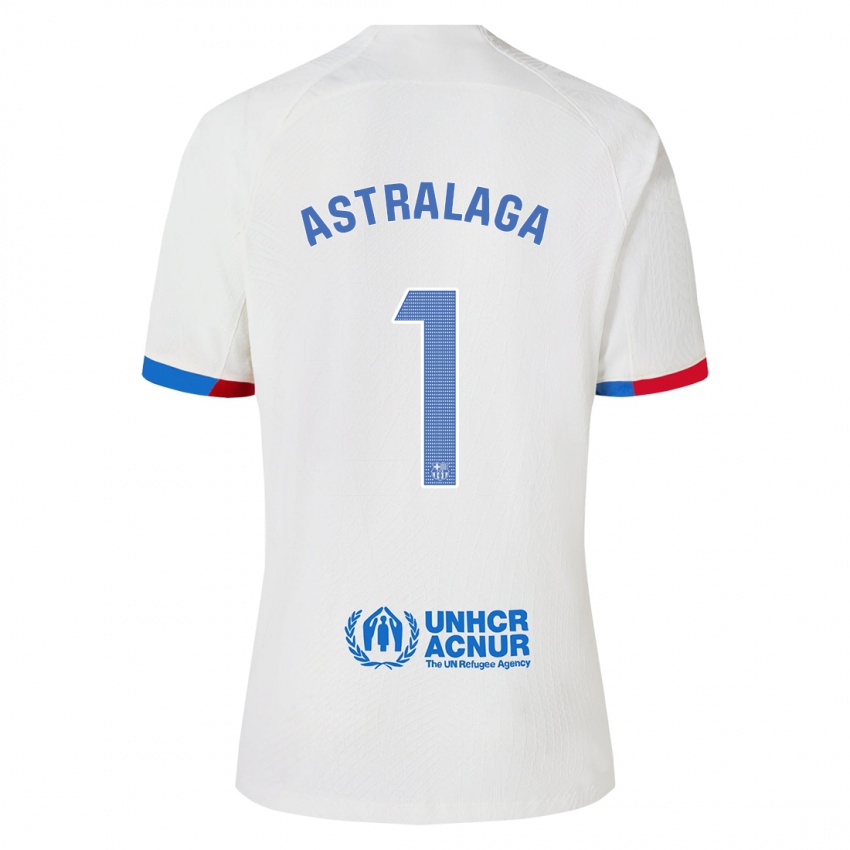 Niño Camiseta Ander Astralaga #1 Blanco 2ª Equipación 2023/24 La Camisa