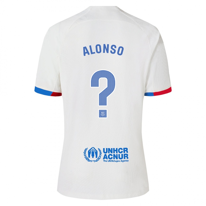 Niño Camiseta Aáron Alonso #0 Blanco 2ª Equipación 2023/24 La Camisa