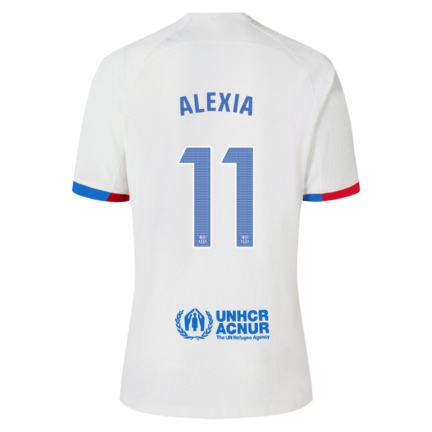 Niño Camiseta Alexia Putellas #11 Blanco 2ª Equipación 2023/24 La Camisa
