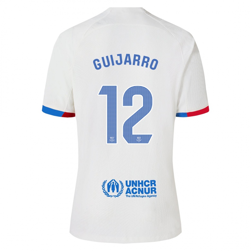Niño Camiseta Patricia Guijarro #12 Blanco 2ª Equipación 2023/24 La Camisa