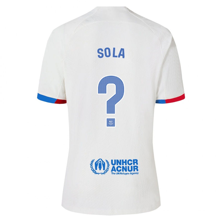Niño Camiseta Arnau Sola #0 Blanco 2ª Equipación 2023/24 La Camisa