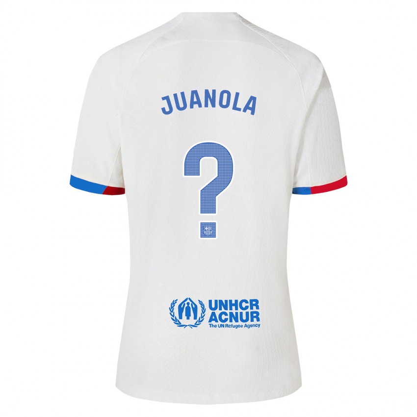 Niño Camiseta Mika Juanola #0 Blanco 2ª Equipación 2023/24 La Camisa
