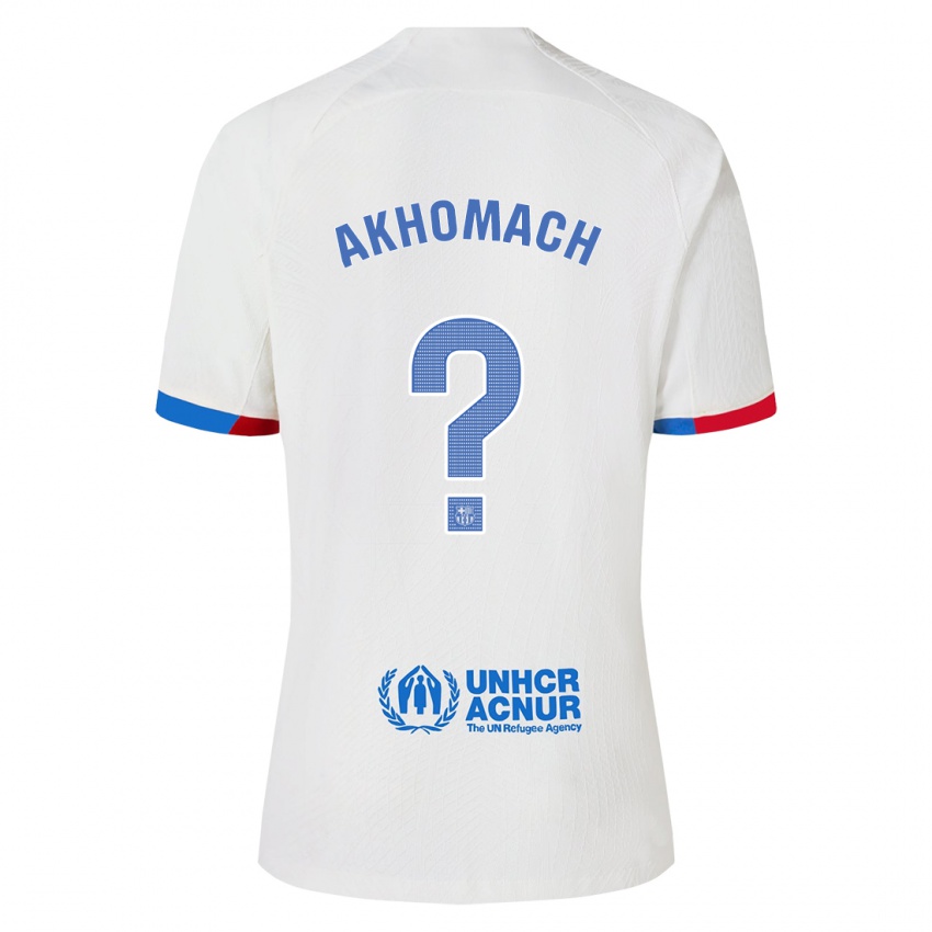 Niño Camiseta Ilias Akhomach #0 Blanco 2ª Equipación 2023/24 La Camisa