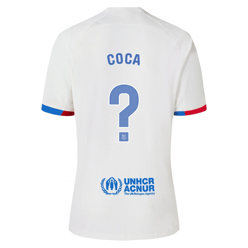 Niño Camiseta Jordi Coca #0 Blanco 2ª Equipación 2023/24 La Camisa