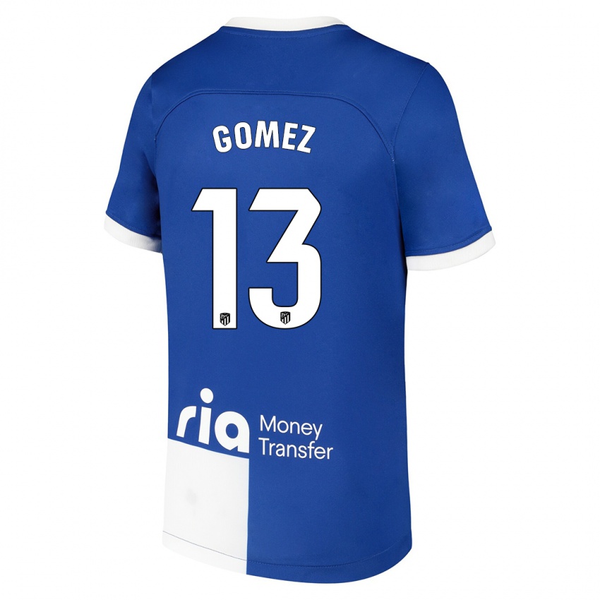 Niño Camiseta Christian Gomez #13 Azul Blanco 2ª Equipación 2023/24 La Camisa