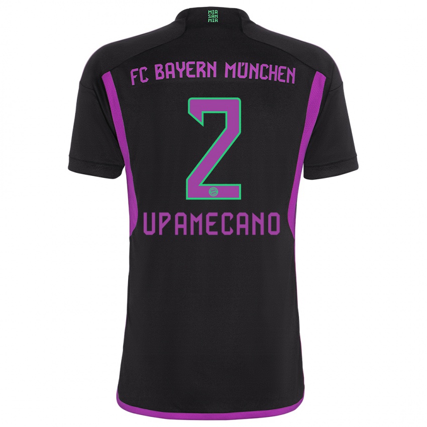 Niño Camiseta Dayot Upamecano #2 Negro 2ª Equipación 2023/24 La Camisa