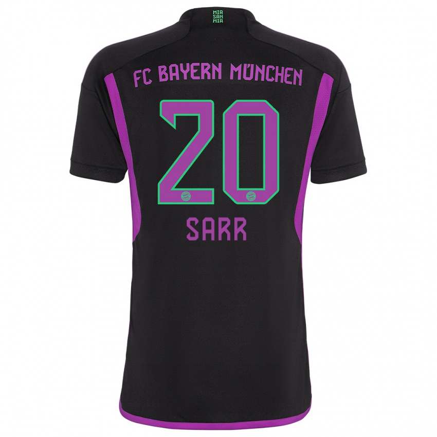Niño Camiseta Bouna Sarr #20 Negro 2ª Equipación 2023/24 La Camisa