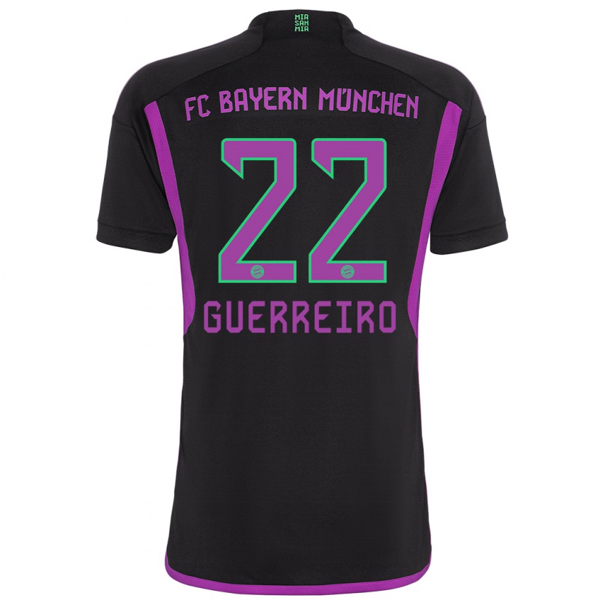 Niño Camiseta Raphael Guerreiro #22 Negro 2ª Equipación 2023/24 La Camisa