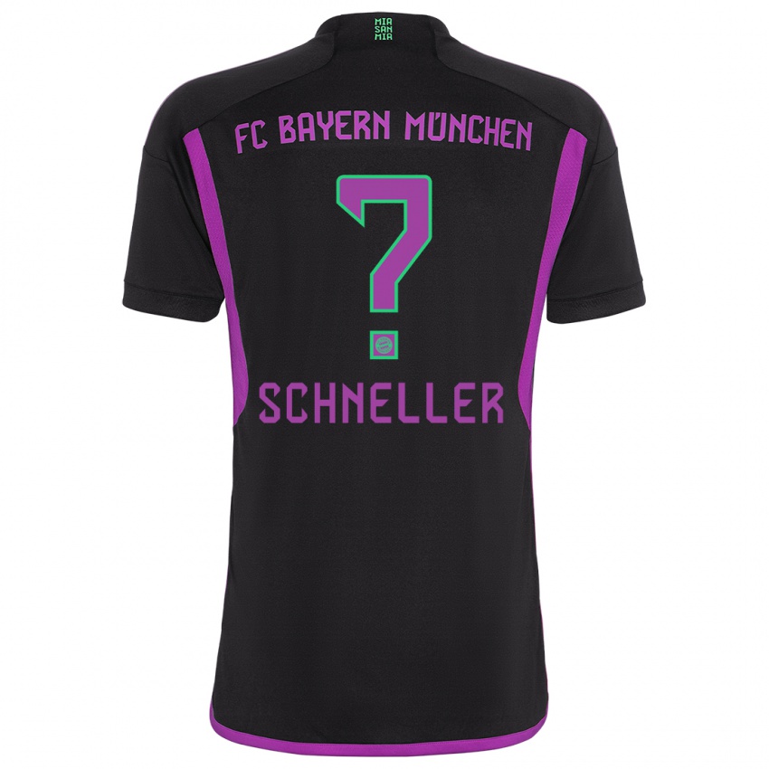 Niño Camiseta Lukas Schneller #0 Negro 2ª Equipación 2023/24 La Camisa