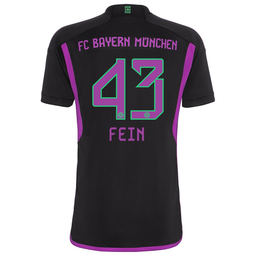 Niño Camiseta Adrian Fein #43 Negro 2ª Equipación 2023/24 La Camisa