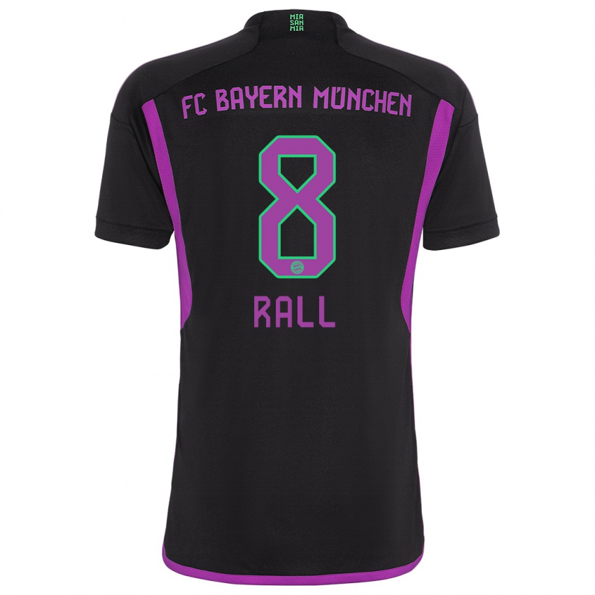 Niño Camiseta Maximiliane Rall #8 Negro 2ª Equipación 2023/24 La Camisa