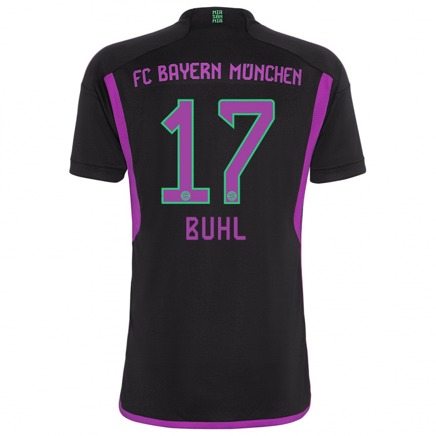 Niño Camiseta Klara Buhl #17 Negro 2ª Equipación 2023/24 La Camisa