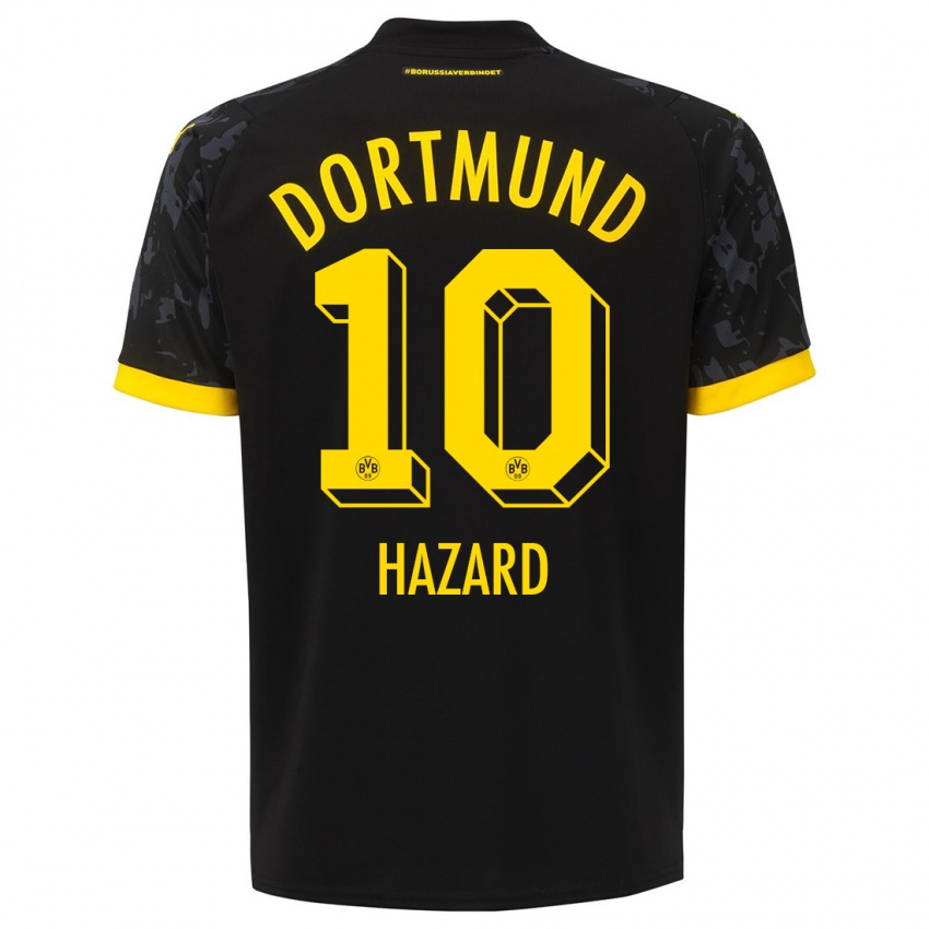 Niño Camiseta Thorgan Hazard #10 Negro 2ª Equipación 2023/24 La Camisa