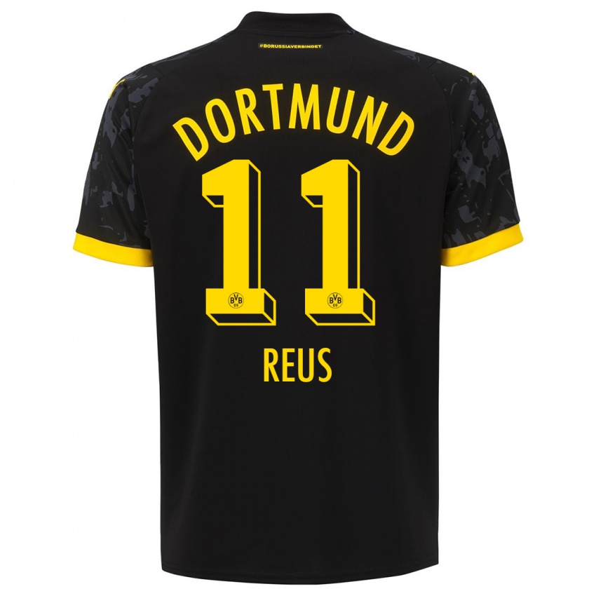 Niño Camiseta Marco Reus #11 Negro 2ª Equipación 2023/24 La Camisa