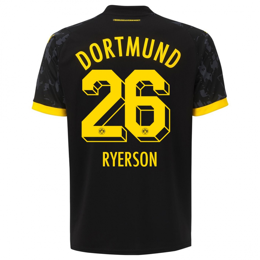 Niño Camiseta Julian Ryerson #26 Negro 2ª Equipación 2023/24 La Camisa