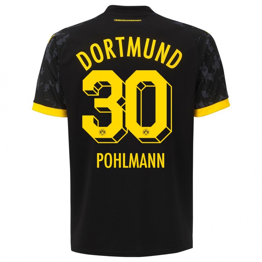 Niño Camiseta Ole Pohlmann #30 Negro 2ª Equipación 2023/24 La Camisa
