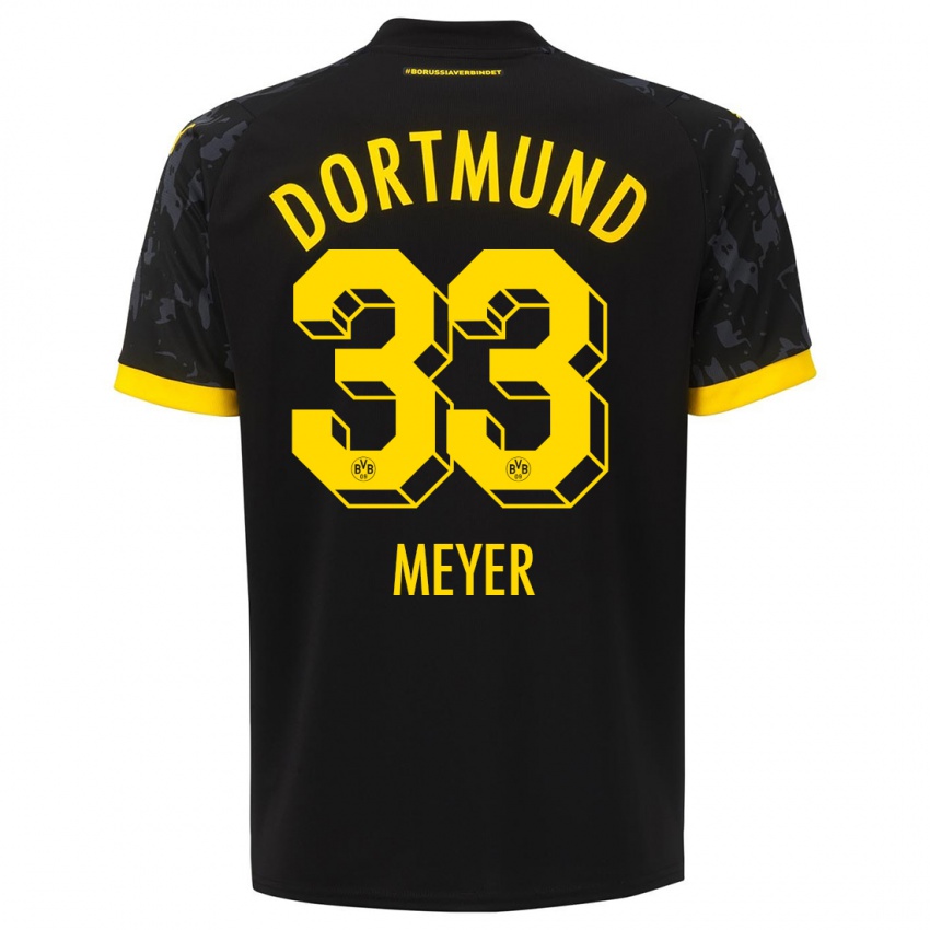 Niño Camiseta Alexander Meyer #33 Negro 2ª Equipación 2023/24 La Camisa