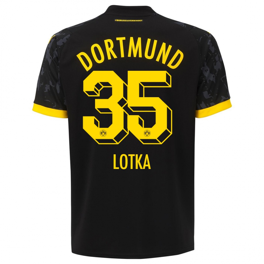 Niño Camiseta Marcel Lotka #35 Negro 2ª Equipación 2023/24 La Camisa