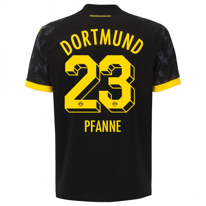 Niño Camiseta Franz Pfanne #23 Negro 2ª Equipación 2023/24 La Camisa