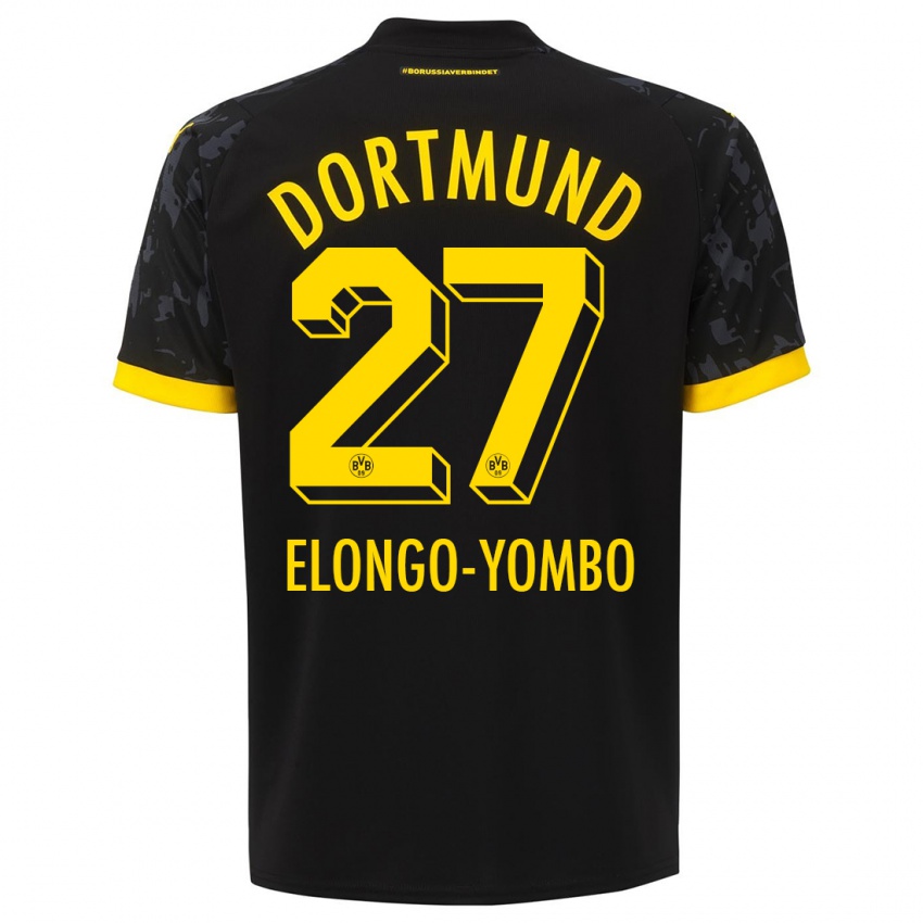 Niño Camiseta Rodney Elongo-Yombo #27 Negro 2ª Equipación 2023/24 La Camisa