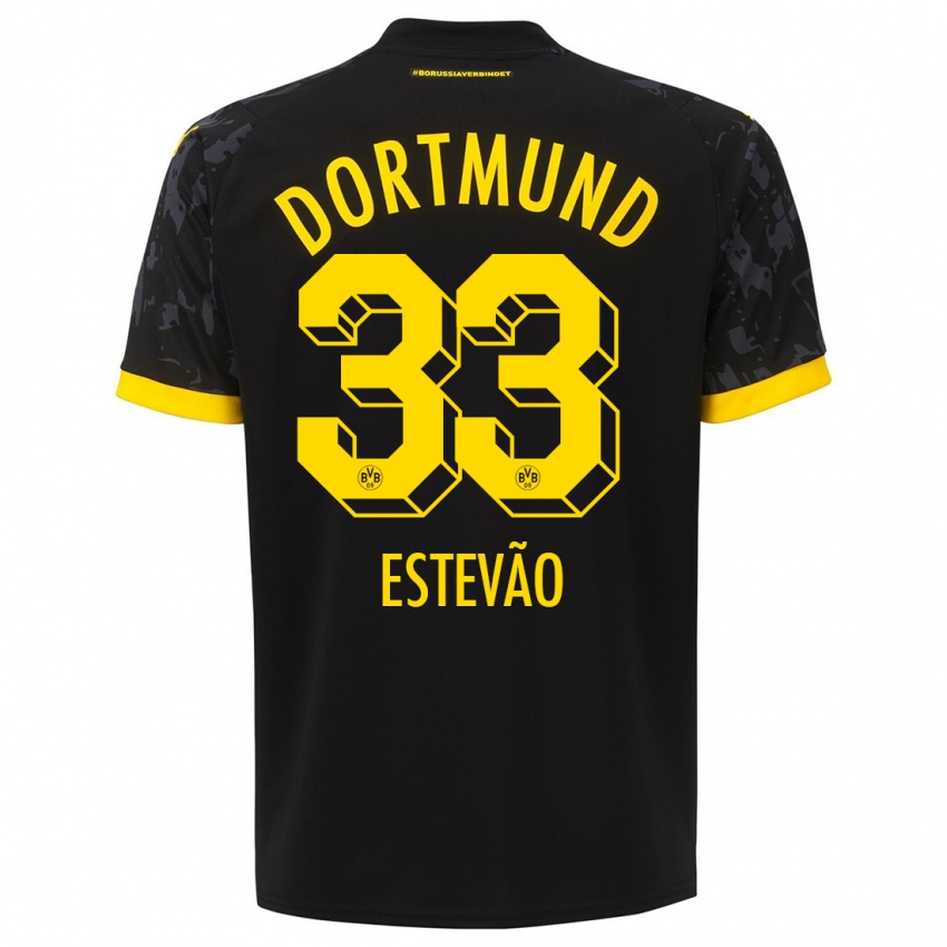 Niño Camiseta Tiago Estevão #33 Negro 2ª Equipación 2023/24 La Camisa