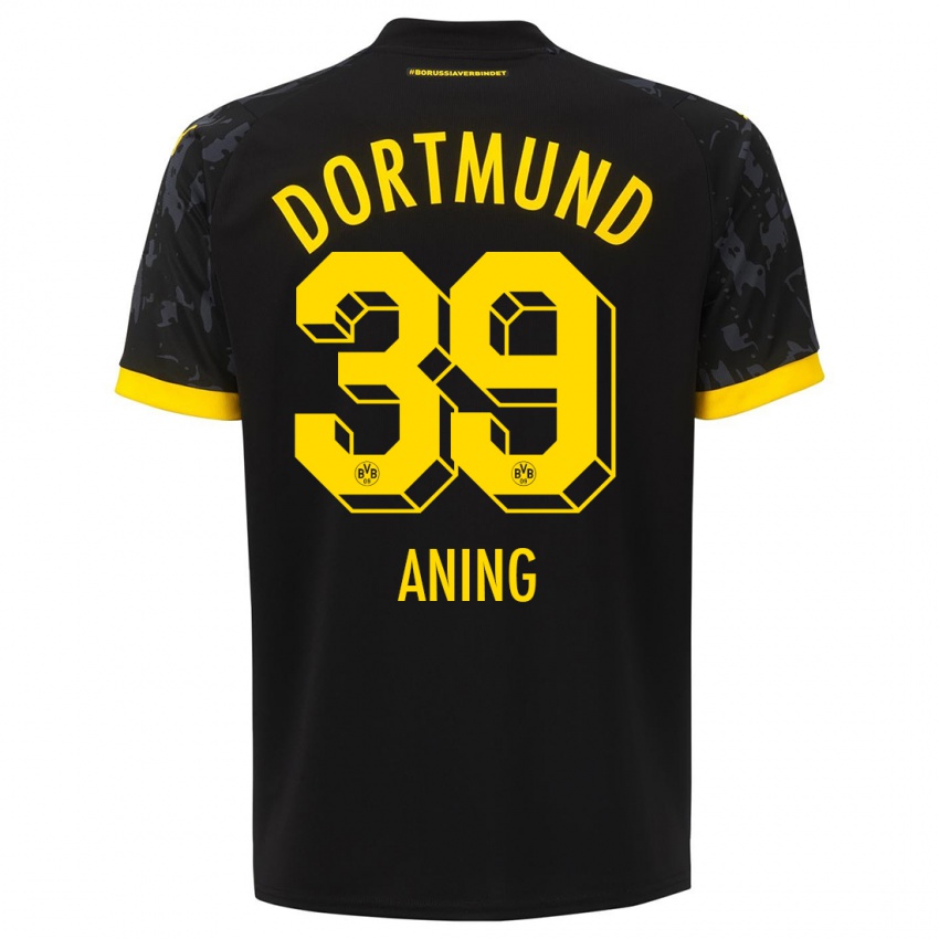 Niño Camiseta Prince Aning #39 Negro 2ª Equipación 2023/24 La Camisa