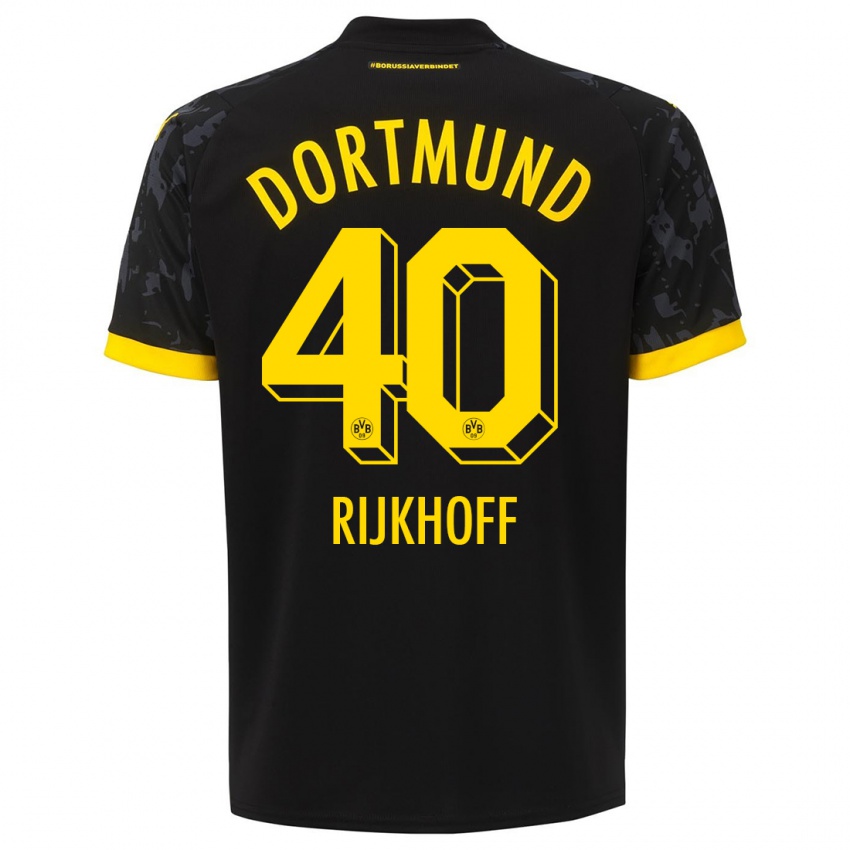 Niño Camiseta Julian Rijkhoff #40 Negro 2ª Equipación 2023/24 La Camisa