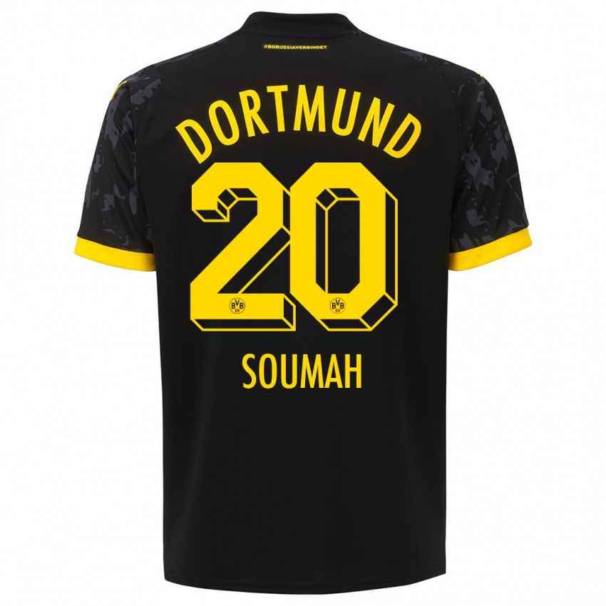Niño Camiseta Moussa Soumah #20 Negro 2ª Equipación 2023/24 La Camisa