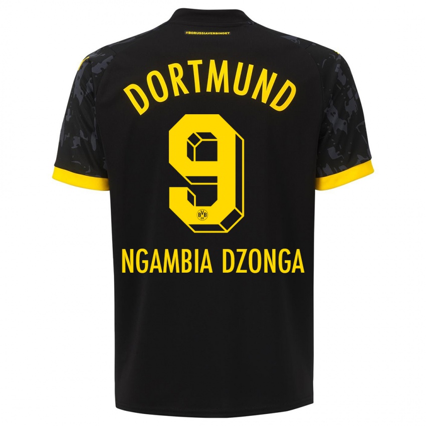 Niño Camiseta Diego Ngambia Dzonga #9 Negro 2ª Equipación 2023/24 La Camisa