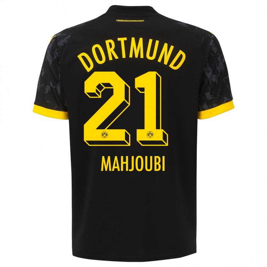 Niño Camiseta Anas Mahjoubi #21 Negro 2ª Equipación 2023/24 La Camisa