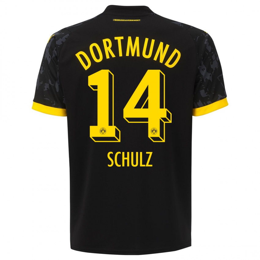 Niño Camiseta Nico Schulz #14 Negro 2ª Equipación 2023/24 La Camisa