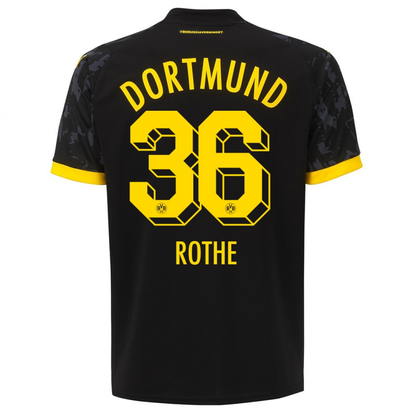 Niño Camiseta Tom Rothe #36 Negro 2ª Equipación 2023/24 La Camisa