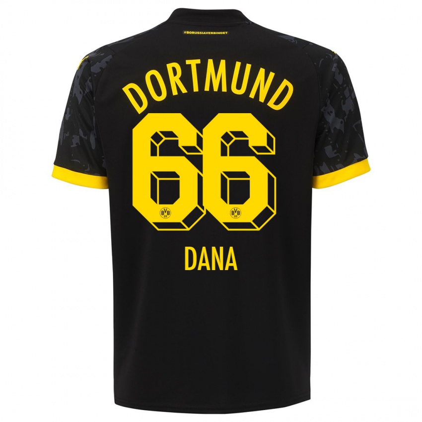 Niño Camiseta Bleckmann Dana #66 Negro 2ª Equipación 2023/24 La Camisa