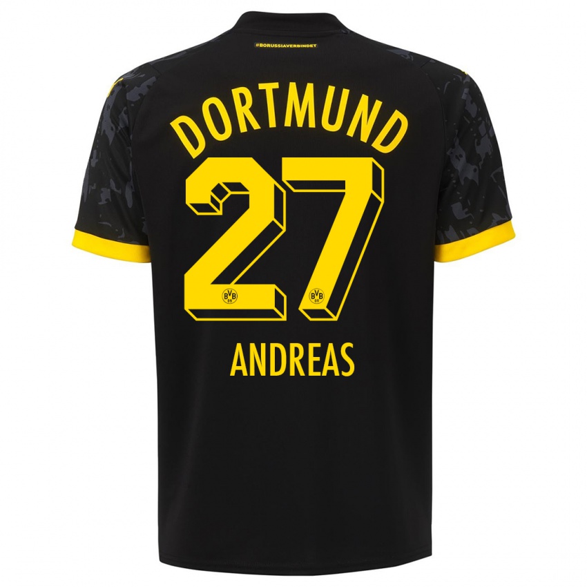 Niño Camiseta Kuno Andreas #27 Negro 2ª Equipación 2023/24 La Camisa