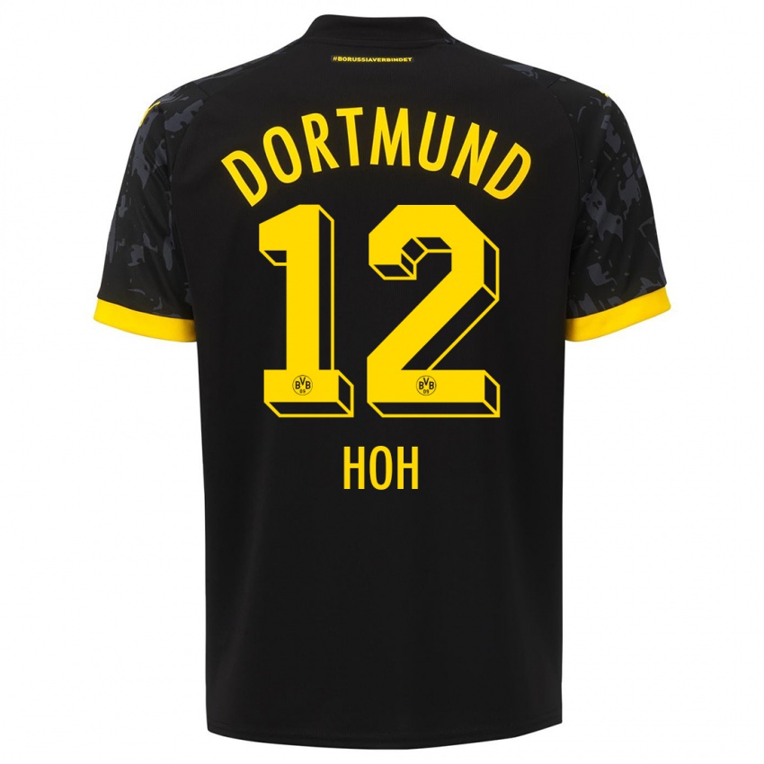 Niño Camiseta Hendrik Hoh #12 Negro 2ª Equipación 2023/24 La Camisa