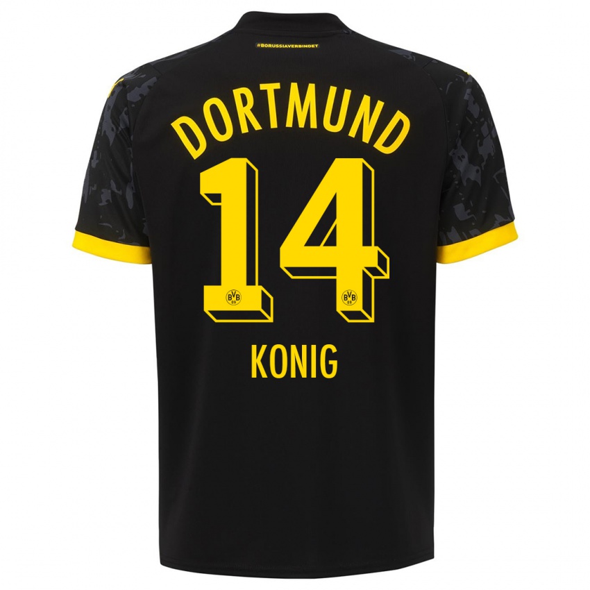 Niño Camiseta Raul Konig #14 Negro 2ª Equipación 2023/24 La Camisa