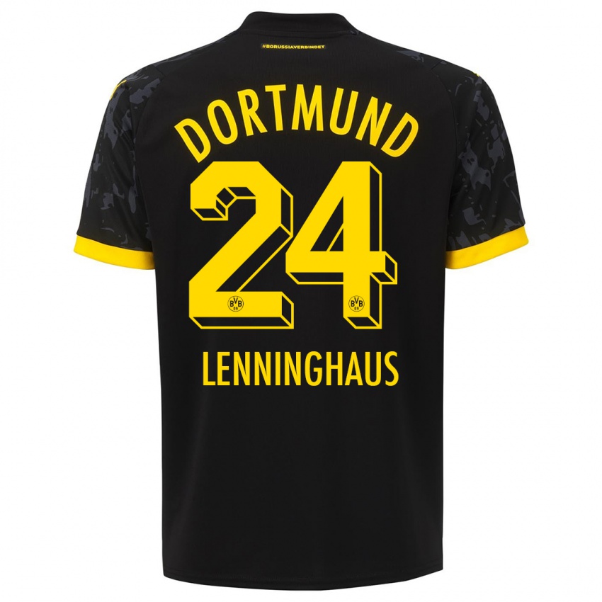 Niño Camiseta Mika Lenninghaus #24 Negro 2ª Equipación 2023/24 La Camisa