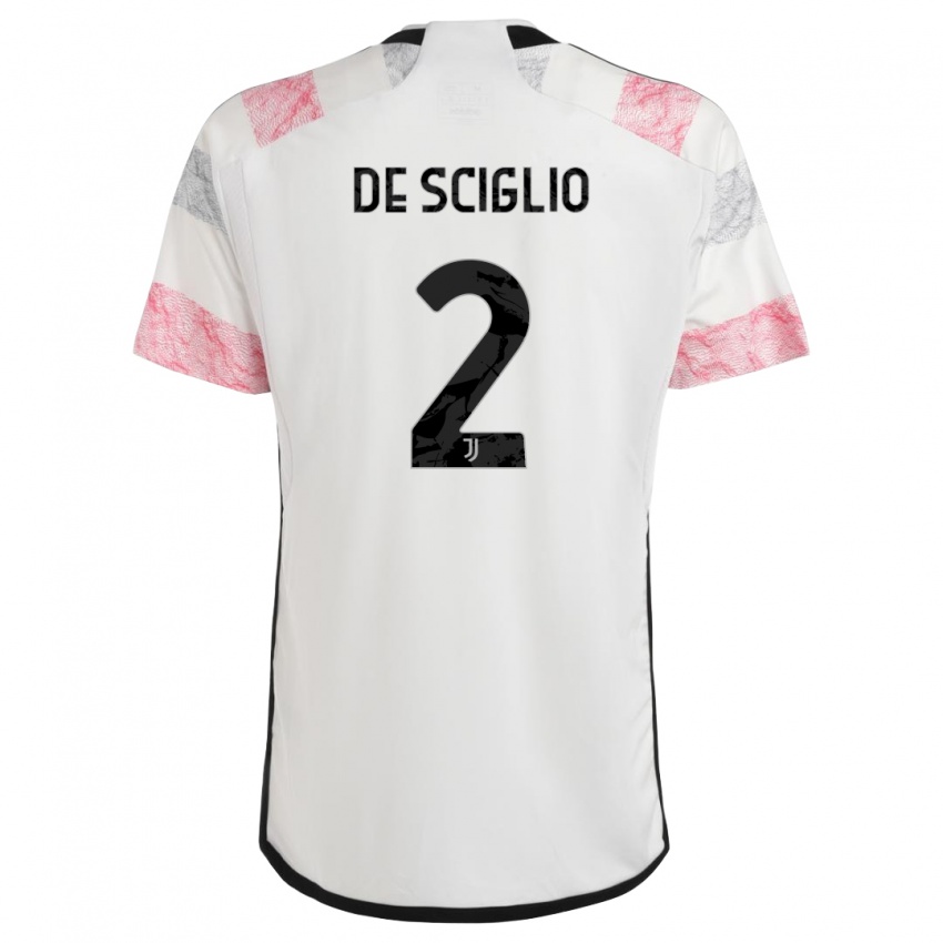 Niño Camiseta Mattia De Sciglio #2 Blanco Rosa 2ª Equipación 2023/24 La Camisa