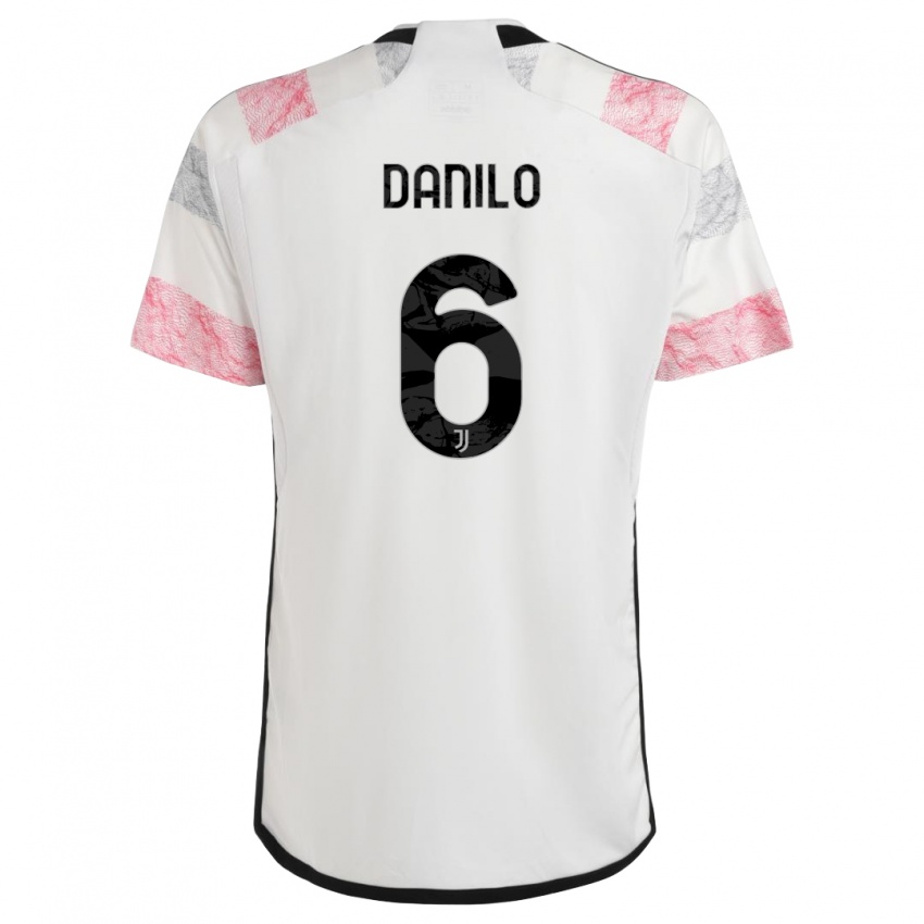 Niño Camiseta Danilo #6 Blanco Rosa 2ª Equipación 2023/24 La Camisa
