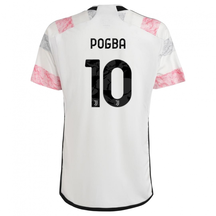 Niño Camiseta Paul Pogba #10 Blanco Rosa 2ª Equipación 2023/24 La Camisa