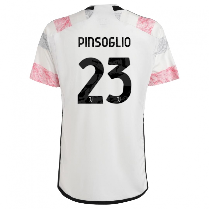 Niño Camiseta Carlo Pinsoglio #23 Blanco Rosa 2ª Equipación 2023/24 La Camisa