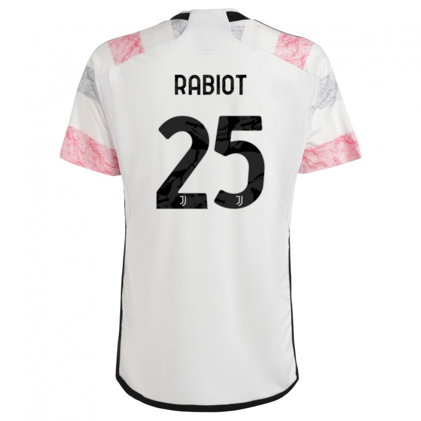 Niño Camiseta Adrien Rabiot #25 Blanco Rosa 2ª Equipación 2023/24 La Camisa