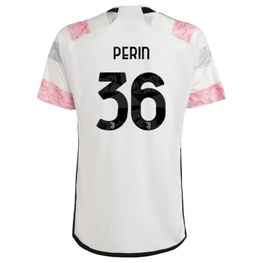 Niño Camiseta Mattia Perin #36 Blanco Rosa 2ª Equipación 2023/24 La Camisa