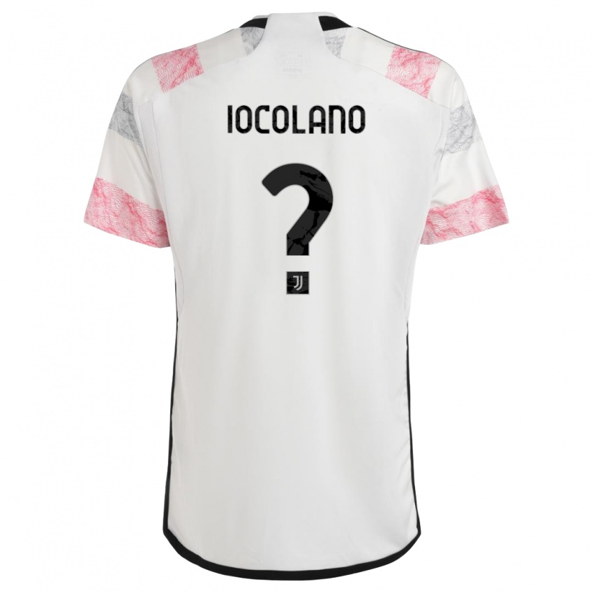 Niño Camiseta Simone Iocolano #0 Blanco Rosa 2ª Equipación 2023/24 La Camisa