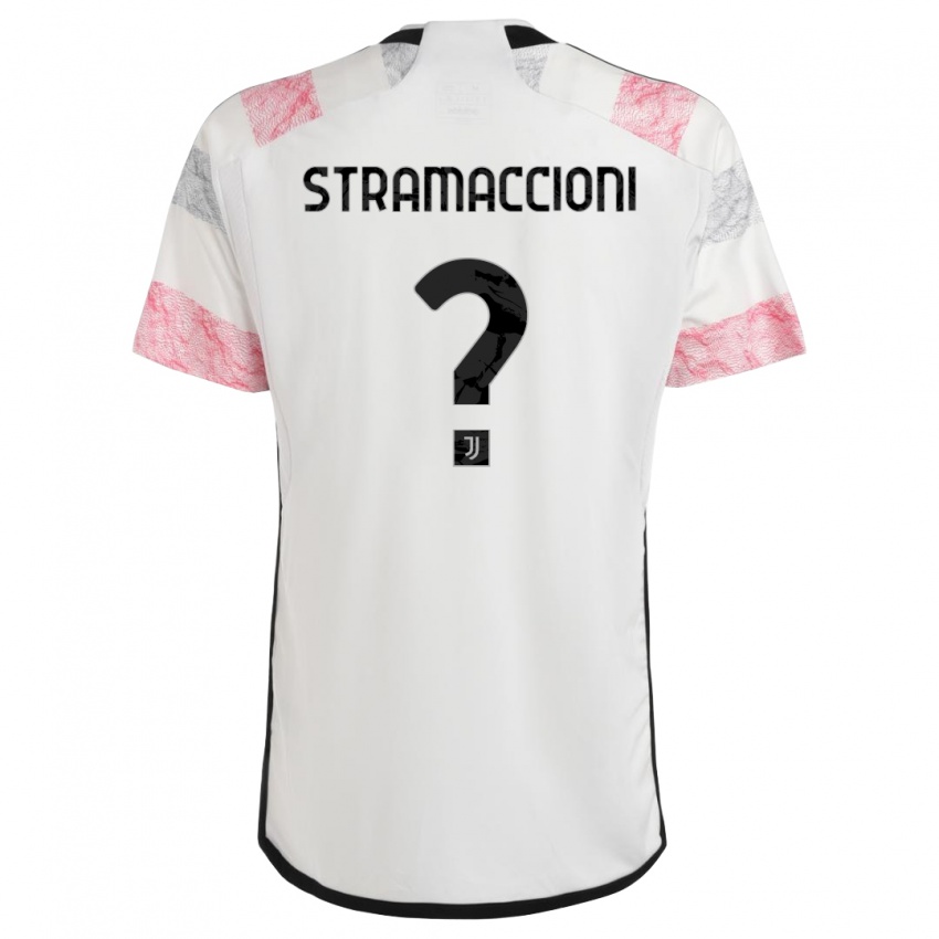 Niño Camiseta Diego Stramaccioni #0 Blanco Rosa 2ª Equipación 2023/24 La Camisa