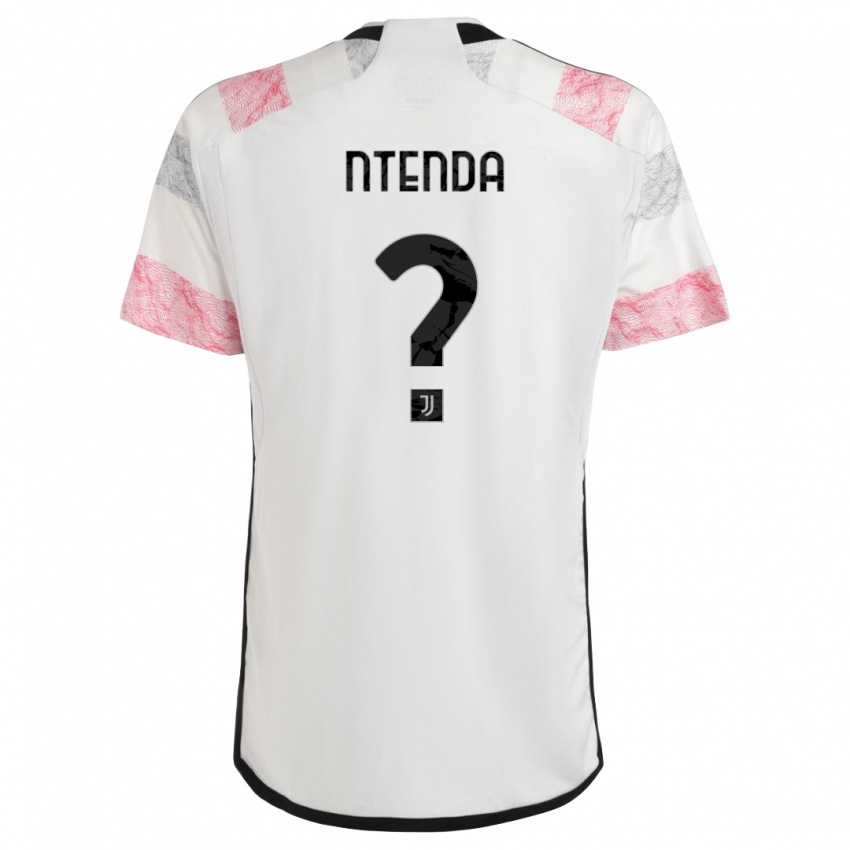 Niño Camiseta Jean-Claude Ntenda #0 Blanco Rosa 2ª Equipación 2023/24 La Camisa