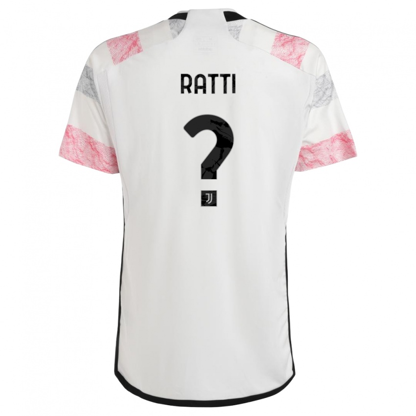 Niño Camiseta Leonardo Ratti #0 Blanco Rosa 2ª Equipación 2023/24 La Camisa
