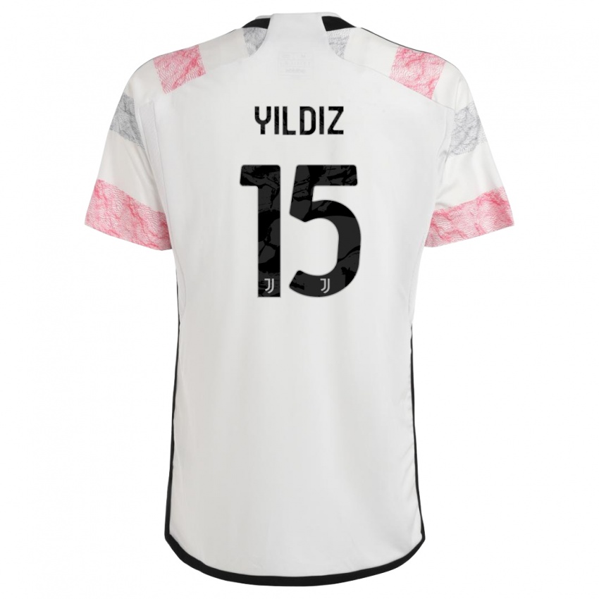 Niño Camiseta Kenan Yildiz #0 Blanco Rosa 2ª Equipación 2023/24 La Camisa