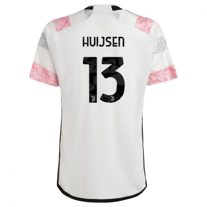 Niño Camiseta Dean Huijsen #13 Blanco Rosa 2ª Equipación 2023/24 La Camisa